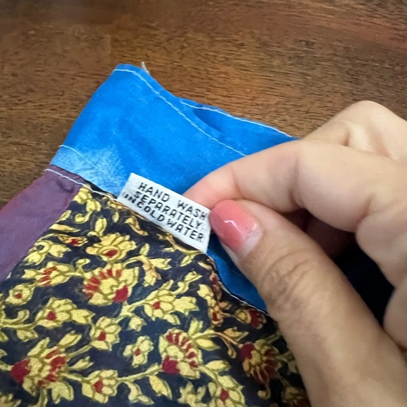 Boho Patchwork Reversible Wrap Skirt โ 100% Rayon โ Made in India - Picture 13 of 13